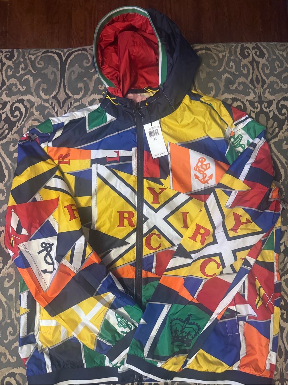 Polo by Ralph Lauren Multicolor Nautical Flag Print Windbreaker